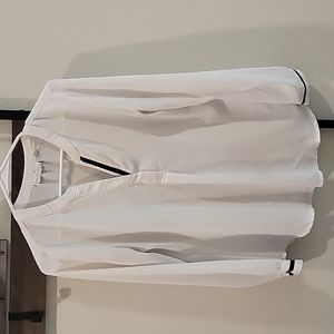New York and Company white business blouse